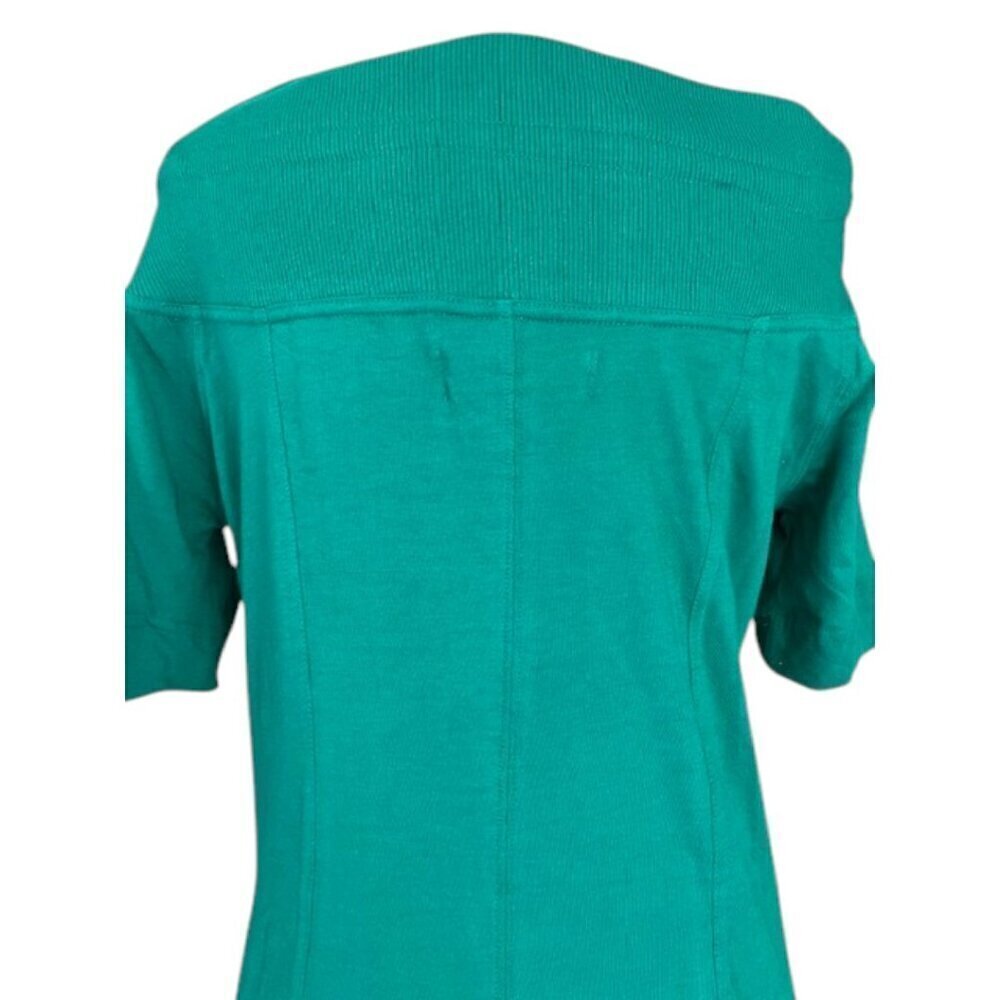 Free People Beach Gemma Mini Off The Shoulder Boho Dress Cadmium Green Size XS - Picture 10 of 14